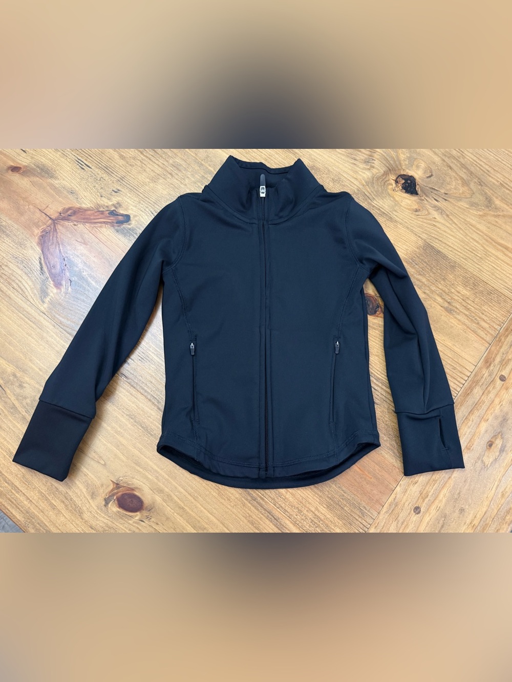 Abercrombie Kids Your Personal Best Black Fitted Full Zip Athletic Jacket